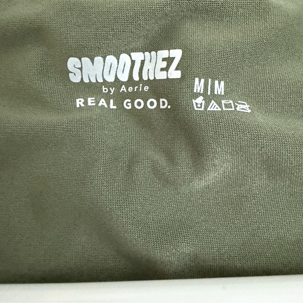 Smoothez by Aerie Off The Shoulder Long Sleeve Crop Top Green‎ Size Medium - Picture 3 of 6